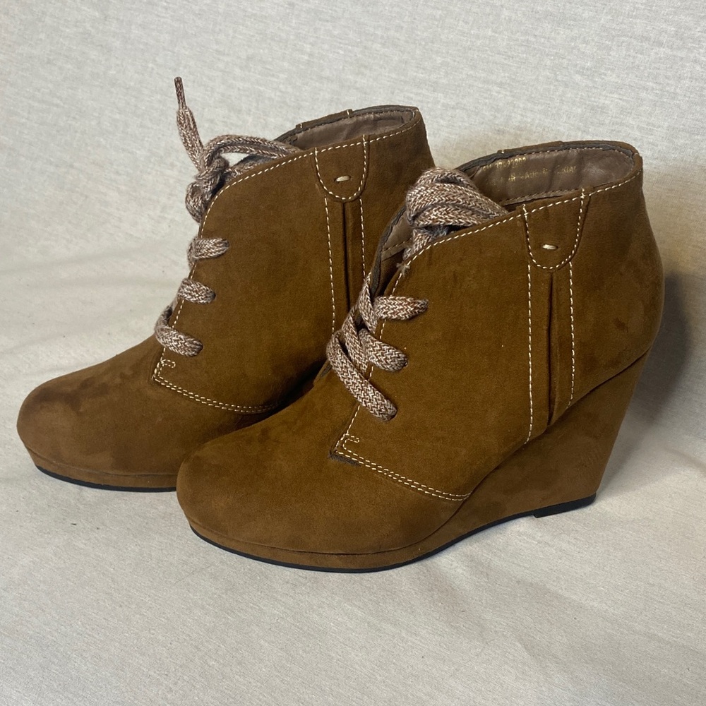CATO brown faux suede boots NEW
